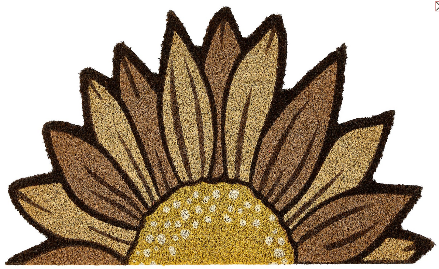 HR U Dørmatte i kokos "Solsikker" -  (Sunflower)