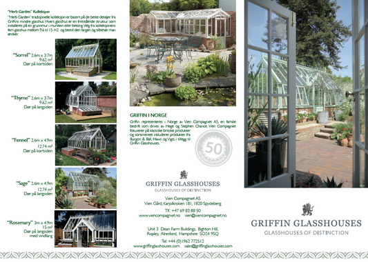 Glasshus fra Griffin - “Herb Garden” Kolleksjon